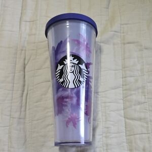 Starbucks Purple Floral Tumbler
